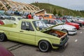 MINSK. BELARUS - JULY 2016: Old Volkswagen pickup at the exhibition. Volkswagen Fest in Minsk, Belarus.