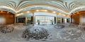 MINSK, BELARUS - JULY, 2017: panorama 360 angle view in interior of luxury empty conference hall for business meetings with Royalty Free Stock Photo