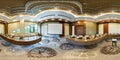 MINSK, BELARUS - JULY, 2017: panorama 360 angle view in interior of luxury empty conference hall for business meetings in