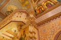 Minsk, Belarus - June, 2019. Inside of the All Hallows Church`s dome with mural paintings