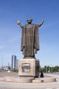 Minsk, Belarus-JUNE 24, 2022: monument to Francis Skaryna belorussian first printer, educator, humanist near National