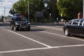 Presidential motorcade of the President of Belarus Alexander Lukashenko Royalty Free Stock Photo