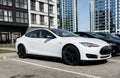 White Tesla Model S