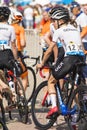 Minsk,Belarus-22 June,2019. Women`s Peloton Road Race During The II European Games. Group Race for 120 km with Free Access For