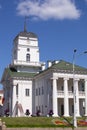 Minsk, Belarus - JUNY 24, 2022: White Building Old City Hall In Minsk, Belarus. Minsk city hall is an administrative Royalty Free Stock Photo