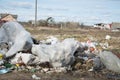 MINSK, BELARUS - March 20, 2020: Garbage In Landfill Near Forest
