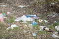 MINSK, BELARUS - March 20, 2020: Garbage In Landfill Near Forest