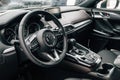 Luxury black interior of Mazda CX-9
