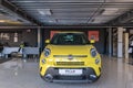 Minsk, Belarus - March 23, 2018: metallic yelow Fiat 500L