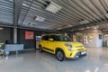 Minsk, Belarus - March 23, 2018: metallic yelow Fiat 500L