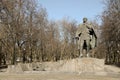 MINSK, BELARUS - March 23, 2017. Monument to Belarusian writer Yanka Kupala in the park Royalty Free Stock Photo