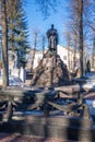 Monument to the Fallen Belarusian Heroes at the Military Cemetery in Minsk, Belarus Royalty Free Stock Photo