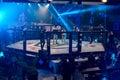 Minsk, Belarus, March 14, 2020. New Fighting Generation, Mixed Martial Arts. mma, in the ring, in the octagon congratulate the Royalty Free Stock Photo