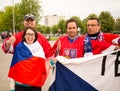 MINSK, BELARUS - MAY 11 - Czech Fans in Front of Chizhovka Arena on May 11, 2014 in Belarus. Ice Hockey Championship. Royalty Free Stock Photo