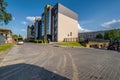MINSK, BELARUS -  May 2021: facade and territory of a modern multi-storey residential complex Royalty Free Stock Photo