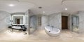 MINSK, BELARUS - MAY, 2017: full spherical panorama 360 degrees angle view in interior bathroom in modern flat apartments in