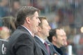 MINSK, BELARUS - MAY 7: Laviolette Peter, head coach of USA, reacts during 2014 IIHF World Ice Hockey Championship match