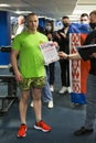 World Famous Weightlifter Sergey Zaslavskiy Awarded Ceremony After Exhibition Weightlifting Trials