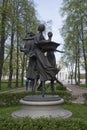 Monument to dancing girls in the park of National Academic Bolshoi Opera and Ballet Theatre