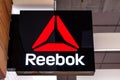 Minsk, Belarus - november 1, 2019: Reebok logo at the store in an outlet center