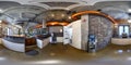 MINSK, BELARUS - OCTOBER, 2015: full seamless 360 degrees angle view panorama in interior kitchen with furniture in modern