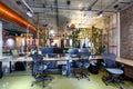 MINSK, BELARUS - OCTOBER, 2015: interior of work room in modern coworking in loft style