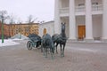 Minsk. Belarus. Sculpture in the center of city