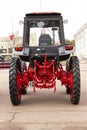 Minsk, Belarus, September 20, 2022: Agricultural tractor Belarus, series 920R4, on narrow wheels