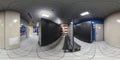 MINSK, BELARUS - SEPTEMBER, 2017: full seamless panorama 360 degrees angle view in modern locker room wardrobe in elite sport