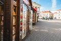 Minsk, Belarus. Small shops with souvenirs in downtown of the city Royalty Free Stock Photo