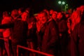 Minsk, Belarus, September 21, 2019.public in the rain on the dance floor in front of a musical group Royalty Free Stock Photo