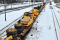 Transportation of dump trucks Belaz by rail