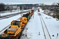 Transportation of dump trucks Belaz by rail.