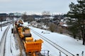 Transportation of dump trucks Belaz by rail