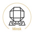 Minsk, Belarus Vector Line Icon