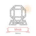 Minsk, Belarus Vector Line Icon