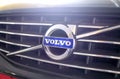 MINSK, BELARUS 07.10.19: Volvo car emblem on the car hood. Concept of brand and quality cars, close-up Royalty Free Stock Photo