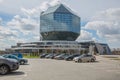 Minsk, Belarussia. City infrastructure, street with buildings Royalty Free Stock Photo