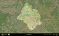 Minsk District highlighted, Belarus. Topographic Humanitarian Royalty Free Stock Photo
