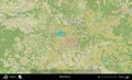 Minsk District outlined, Belarus. Topographic Humanitarian Royalty Free Stock Photo
