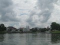 Minsk historical center view from river Svisloch