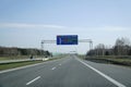 Information board on A2 highway