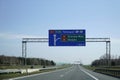 Information board on A2 highway