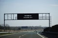 Road assistance Information board on A2 highway