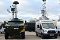`Groza-S`counter-UAV electronic warfare station mounted by `KB Radar` onto MRAP Volat-V1 MZKT-490100
