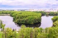 Minsk, Republic of Belarus. Victory Park Komsomol lake