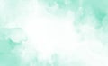 Mint abstract watercolor texture background. Green watercolour brush splash pattern Royalty Free Stock Photo