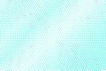 Mint blue dotted halftone. Half tone background. Detailed dotted gradient. Royalty Free Stock Photo