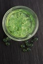 Mint caviar, molecular gastronomy Royalty Free Stock Photo