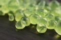 Mint caviar, molecular gastronomy Royalty Free Stock Photo